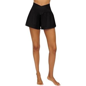 Women's Black High-Waisted Shorts